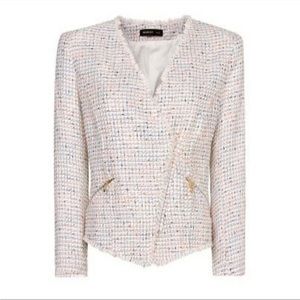 Mango Tweed Blazer with gold zippers